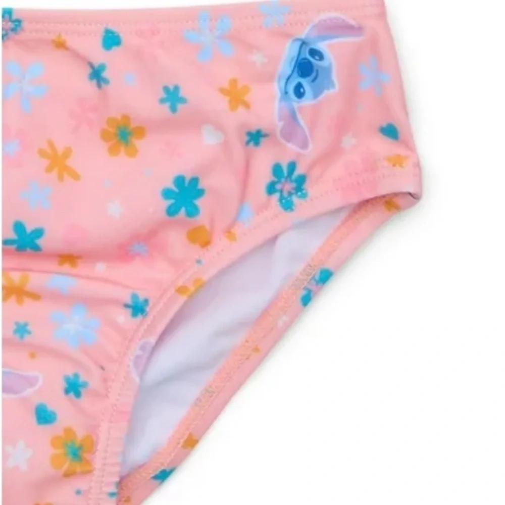 Floral Kids Rashguard Swim Set - Pink and Blue